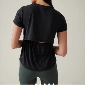 Athleta Black Short Sleeve Tee